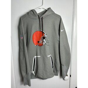 Nike Therma-Fit NFL Cleveland Browns Gray On Field Hoodie Men’s Size Medium